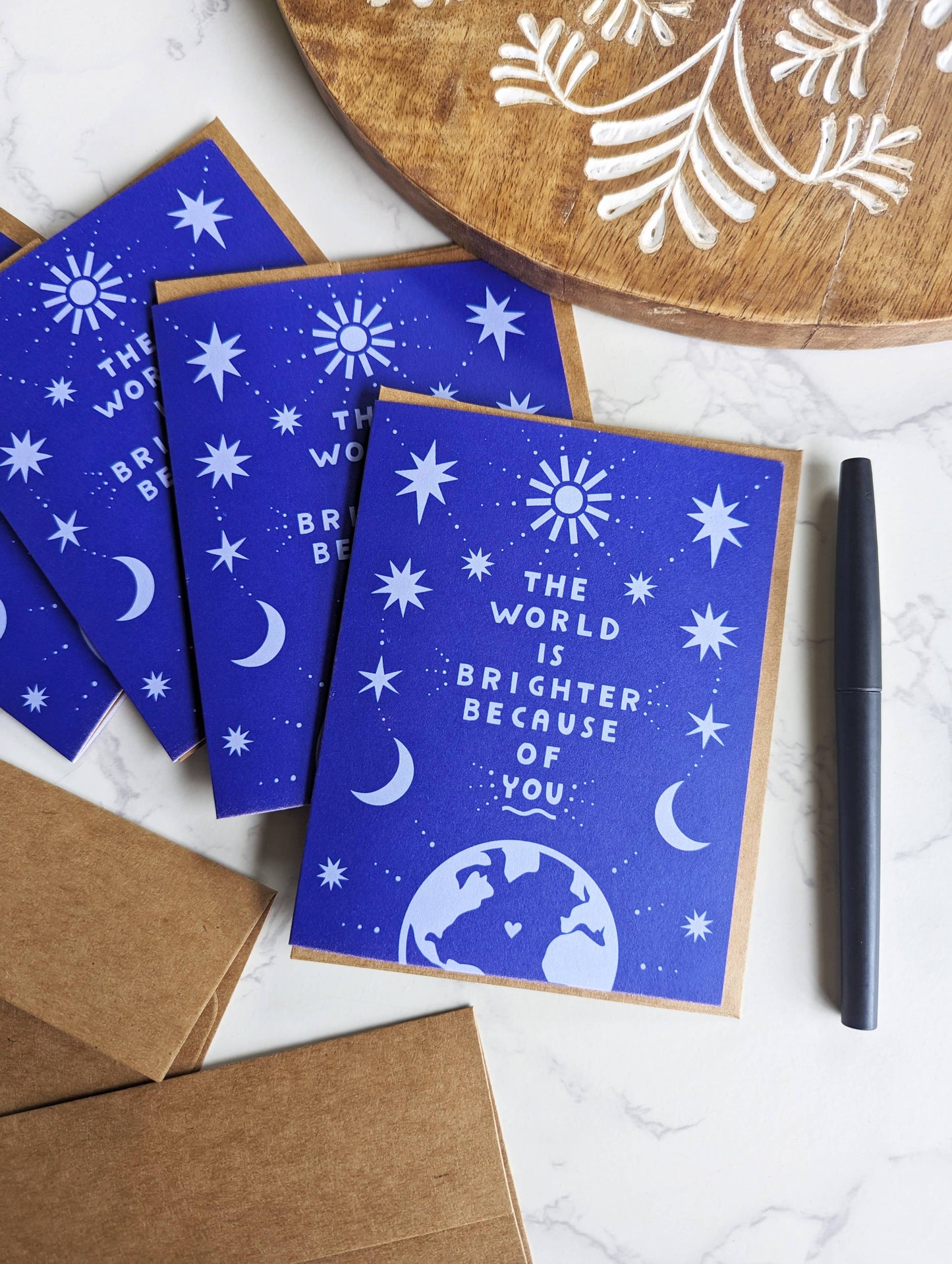 The World Is Brighter Because Of You A2 Greeting Card