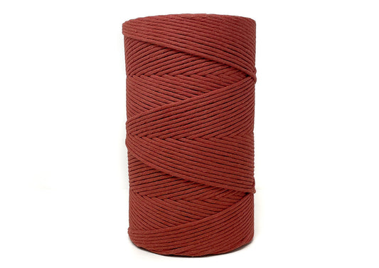 4mm Zero Waste Cotton Cord - Red Amber Color