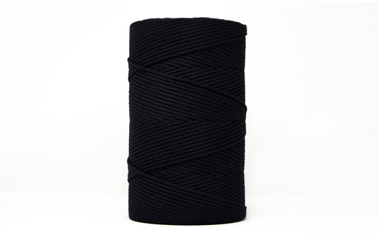 4mm Zero Waste Cotton Cord - Black Color