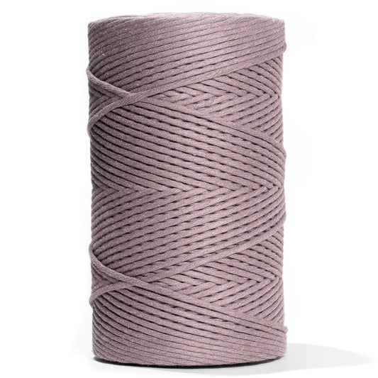 4mm Zero Waste Cotton Cord - Dusty Lavender Color