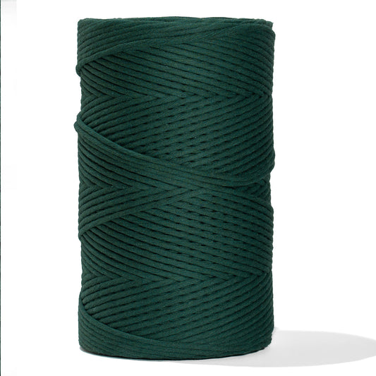 4mm Zero Waste Cotton Cord - Forest Green Color