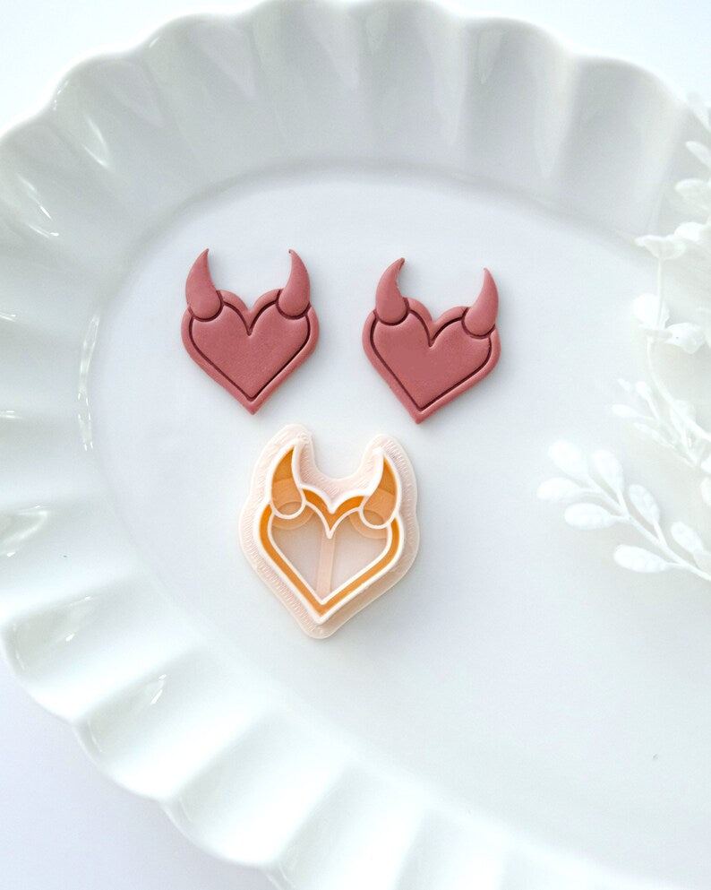 Devil Heart Shape Clay Cutter