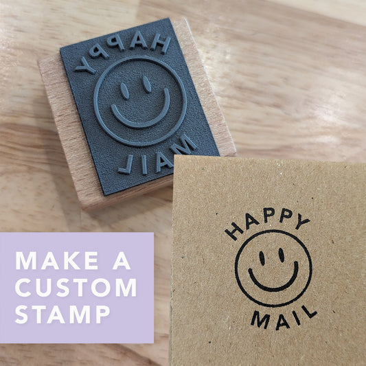 Custom Rubber Stamp Class (Pick Your Date/Time) - SVG Design & Laser Engraving/Cutting