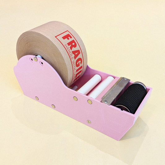 Pink Water Activated Tape Dispenser