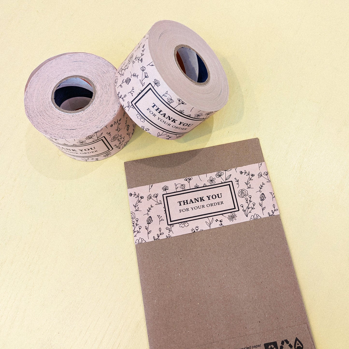 Thank You For Your Order Water Activated Tape Roll