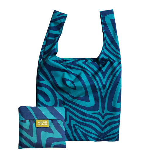 Swirl in Blue Reusable Eco Friendly Bag 100% Recycled