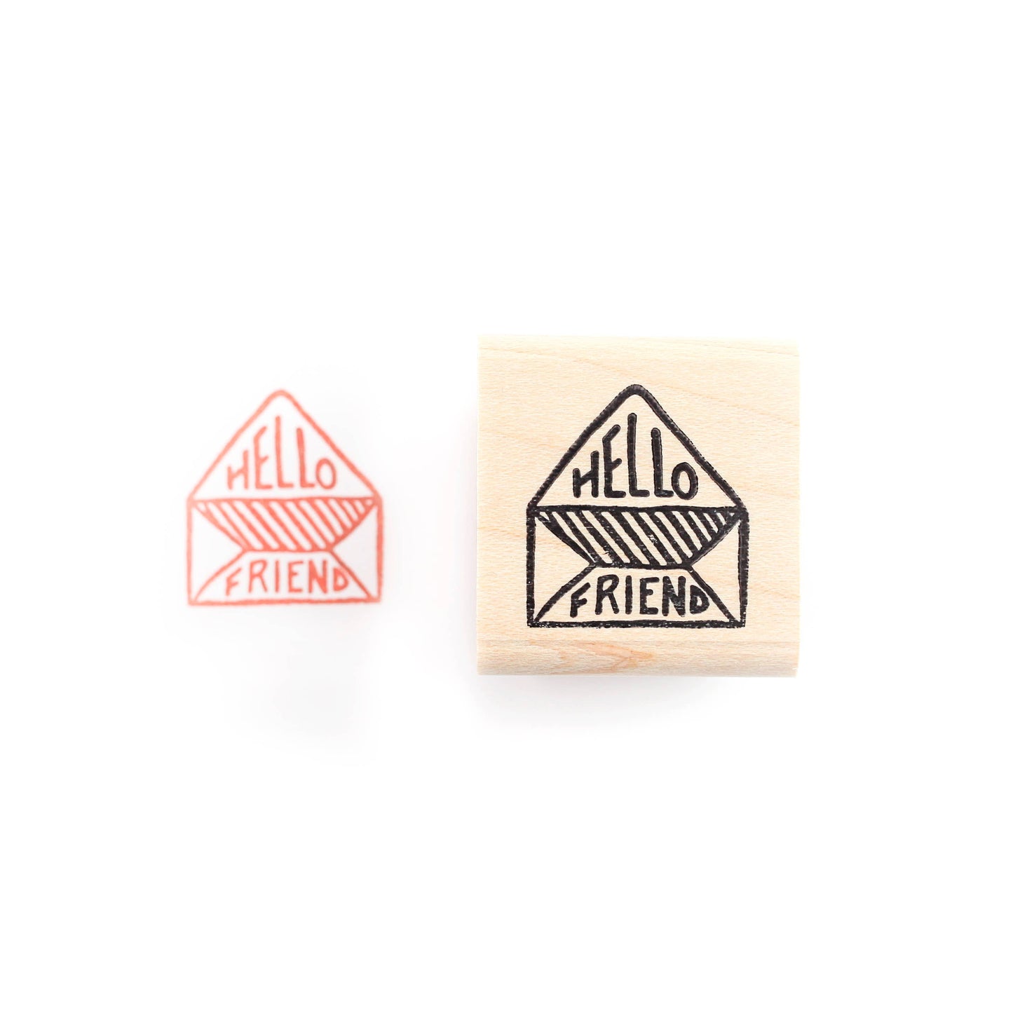 "Hello Friend" Rubber Stamp