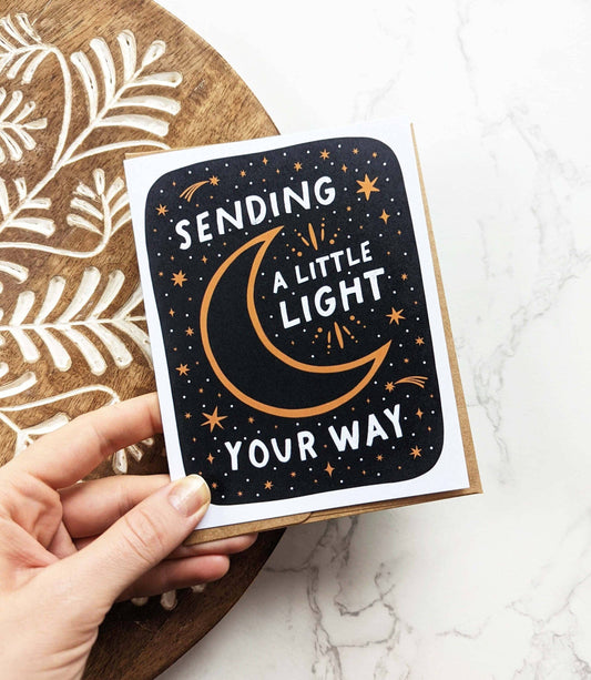 Sending A Little Light Your Way A2 Greeting Card