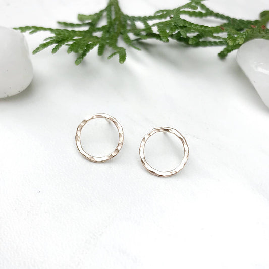Open Circle Studs - Gold Filled