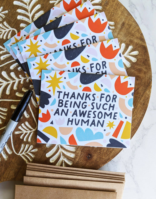 "Such an Awesome Human" A2 Thank You Card